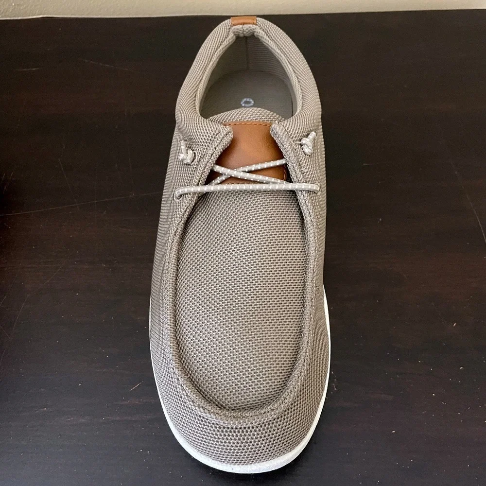 Old Navy Mens Knit Boat Shoes Taupe Brown Slip On Moc Toe Loafers Size‎ 9